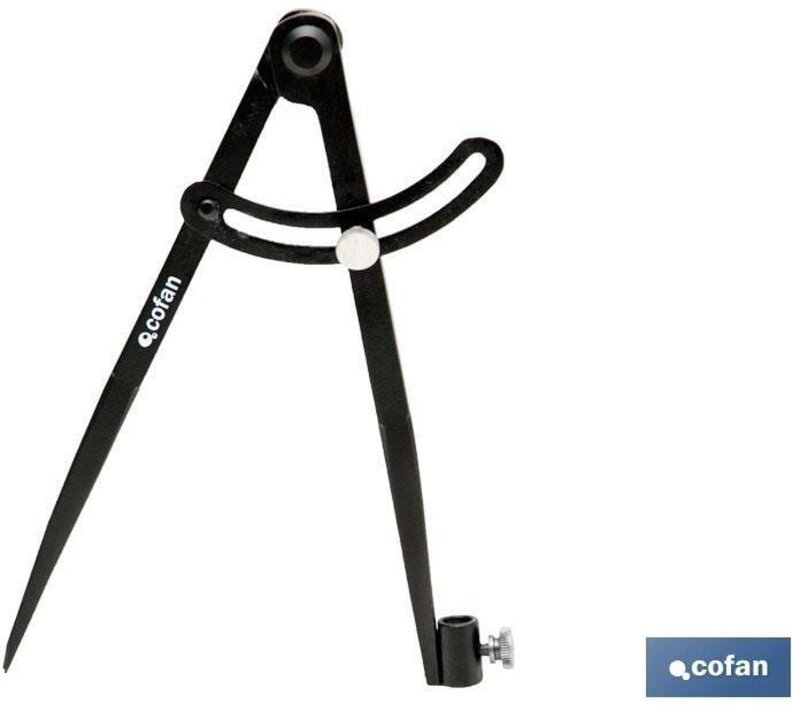 Punktzirkel mit Stütze und Fixator 200 mm