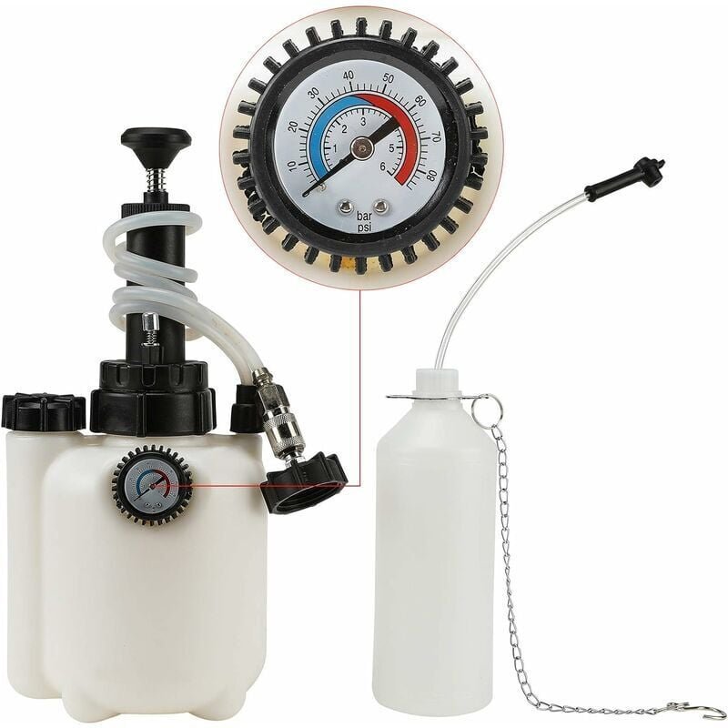 3L Auto-Bremsentlüfter, Bremsflüssigkeitsentlüfter, mit E20-Adapter, 10-30 PSI Arbeitsdruck, Bremsentlüfter