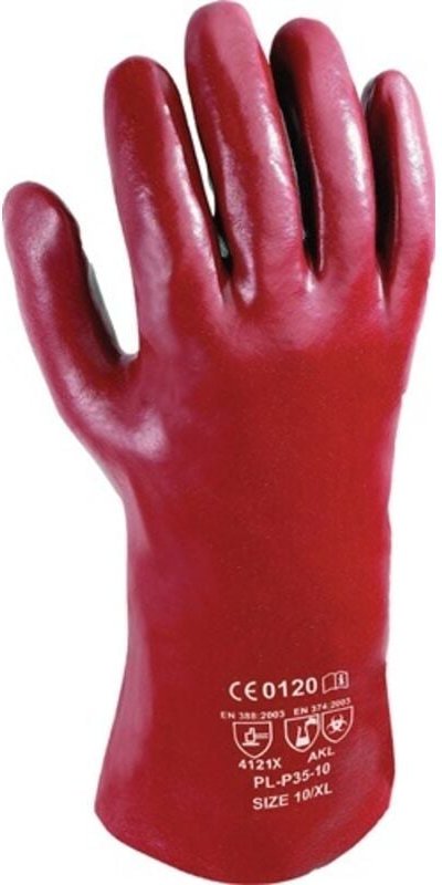 Pl-p Chemikalienhandschuhe Pirat Größe 10 rotbraun en 388, en 374 PSA-Kat - Asatex