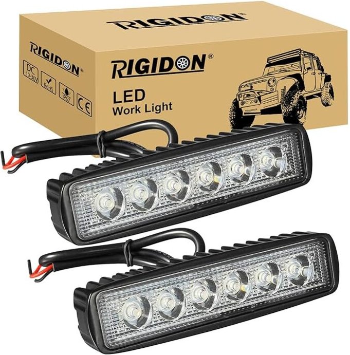 Stück 15 cm Mini-LED-Lichtleiste, 6 Zoll 18 W 12 V 24 V LED-Arbeitsscheinwerfer, Arbeitsscheinwerfer für Offroad-PKW, LK...