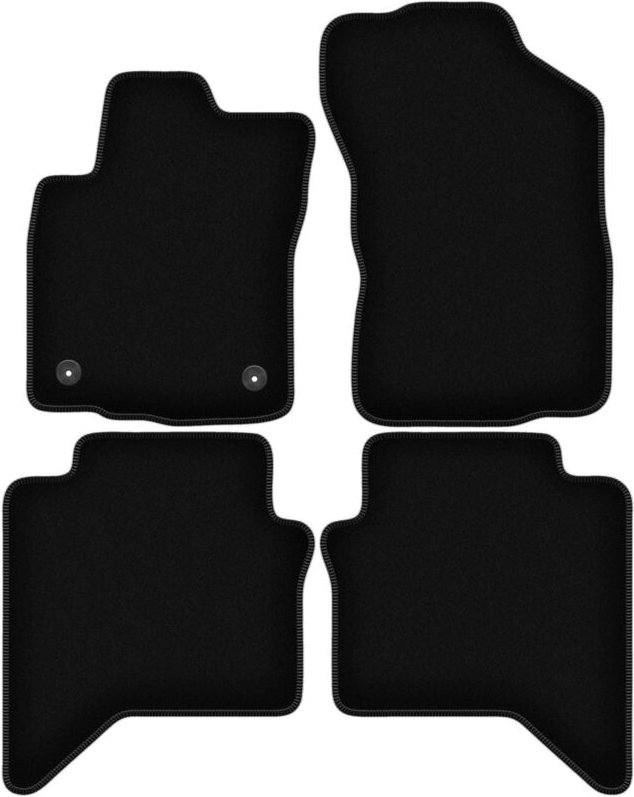 BASIC schwarze Veloursmatten für: Toyota Hilux VIII Pickup (2015-)