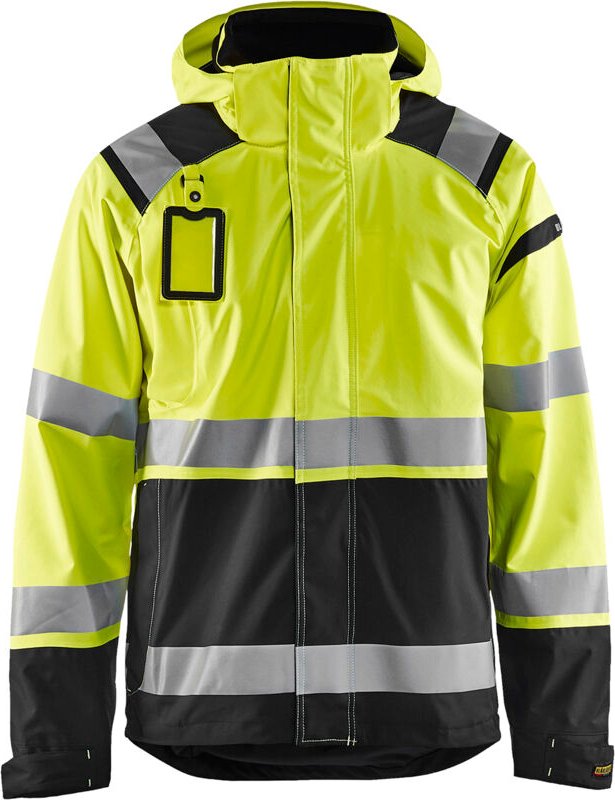 Arbeitsjacke aus Hardshell-Stretch 2D Hochsichtbarkeit 4987 – Neon Gelb/Schwarz 6XL