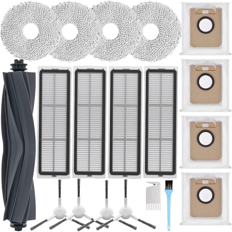 Bluedeer - Zubehör für Dreame L10s Ultra/ L10 Ultra, Ersatzteile für Xiaomi X10+, 1 Hauptbürste, 4 Filter, 4 Wischtücher...
