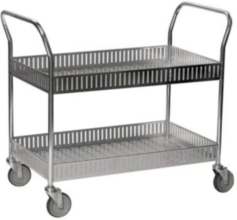 Kongamek Tischwagen mit Rand 1130x550x940mm Ladefläche verzinkt mit Bremse