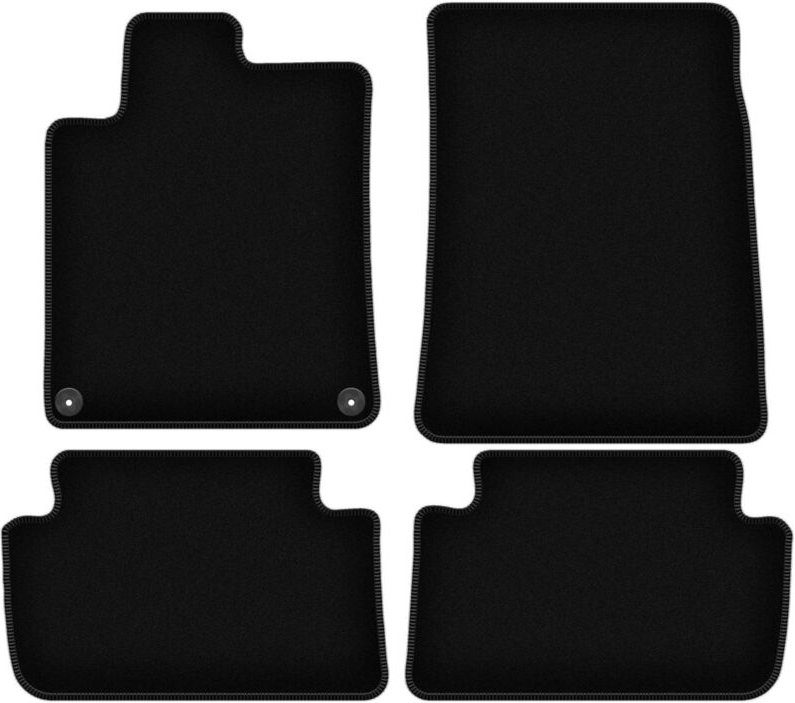 BASIC schwarze Veloursmatten für: Peugeot 407 Coupé, Limousine, Kombi (2004-2011)
