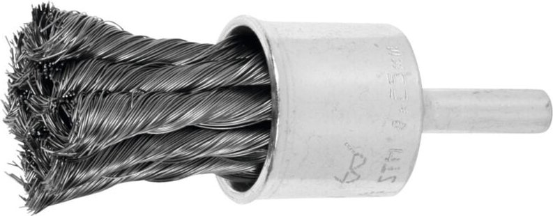 Lessmann ® - Lessmann Gezopfte Pinselbürste Stahldraht, Bürsten-⌀xBorstenstärke: 22X0,25 mm