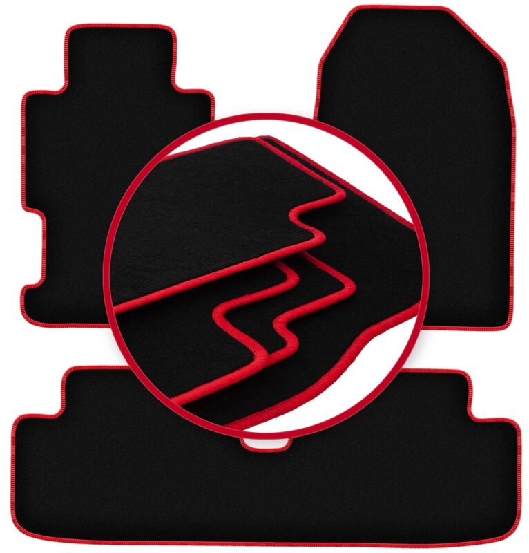 CARLUX-RED Autofußmatten für: Honda Civic VII 3-Türer Schrägheck, Coupé (2001-2005)