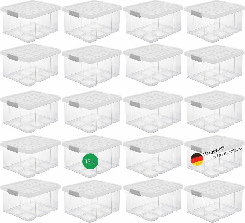 20x Novaliv Aufbewahrungsbox 20x Aufbewahrungsbox, 20x Deckel