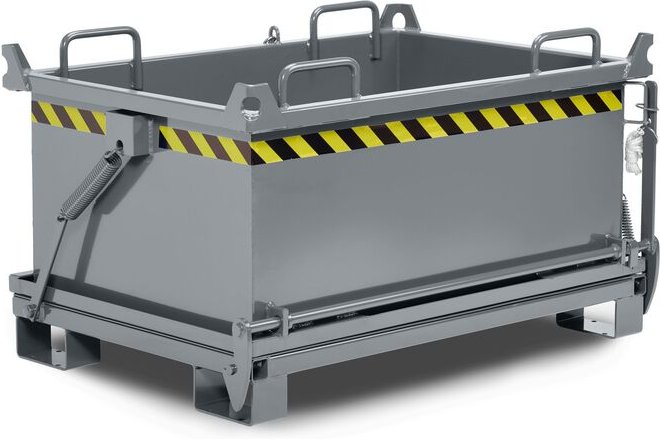 RR Industrietechnik Klappbodenbehälter Typ RBB-50 910x1370x770mm 500dm³ RAL 7005 Mausgrau