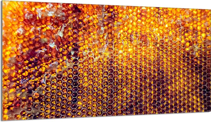 Glasschutzplatte für den Herd 90x52 Honig