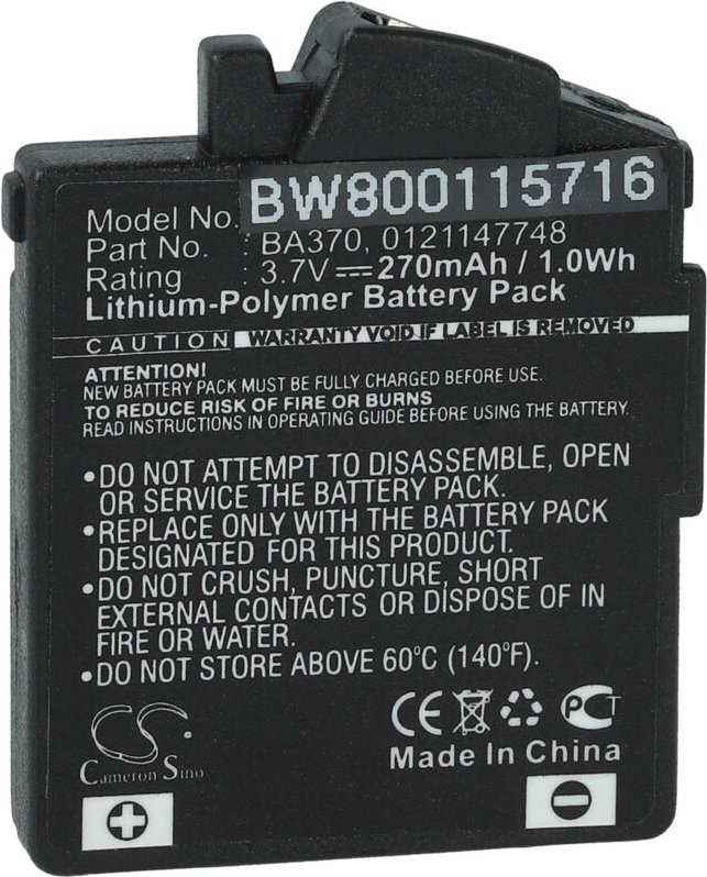 Vhbw - Akku kompatibel mit Sennheiser pxc 310, px 360 bt, pxc 360 bt, pxc 310 bt Wireless Headset Kopfhörer (270 mAh, 3,...