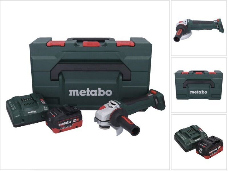 Metabo WPB 18 LT BL 11-125 Quick Akku Winkelschleifer 18 V 125 mm Brushless + 1x Akku 10,0 Ah + Ladegerät + metaBOX