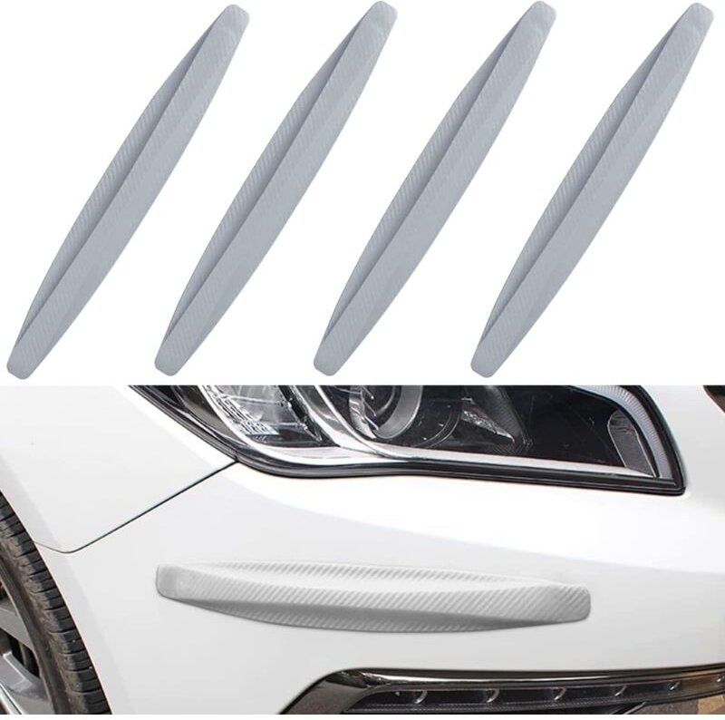 4 Stück Auto-Stoßstangen-Gummistreifen, flexibler Stoßstangenschutz vorne und hinten, Kratzschutz, Anti-Reibungs-Stoßsta...