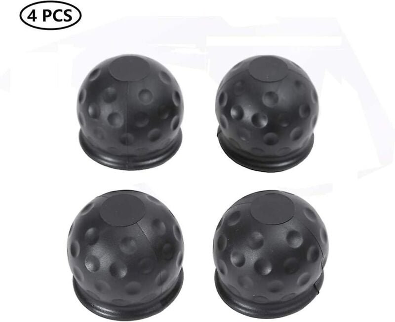 BEBUSINGOTO Stück 50 mm Kugelkopfabdeckung für Anhängerkupplung, schwarze Kugelkopfabdeckung aus Gummi (Gummi)