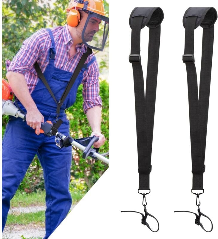 2 verstellbare Schultergurte – Rasenmäher-Freischneider-Geschirr mit robustem Nylongürtel für Gartenarbeit für km, stihl...