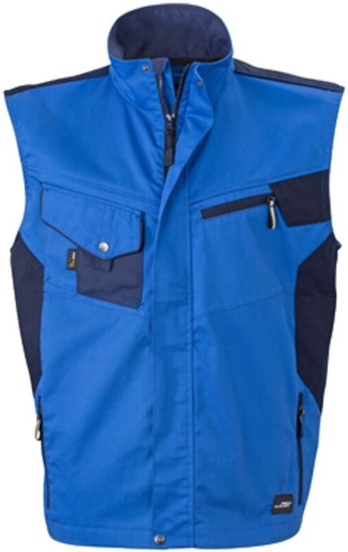 James&nicholson - Workwear Weste JN822 Gr. xl royal/navy