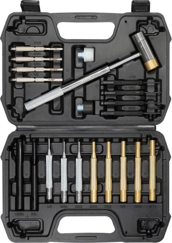 21er Satz Splintentreiber Satz Durchschläger Splinttreiber Durchschlag Splint Treiber + Stahlhammer + Koffer