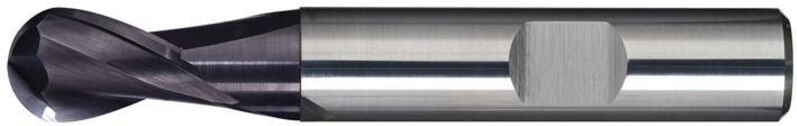 Vollradiusfräser Nenn-Ø 3 mm Einsatzlänge 9 mm VHM TiAlN DIN 6535 HB Schneidenanzahl 2 kurz