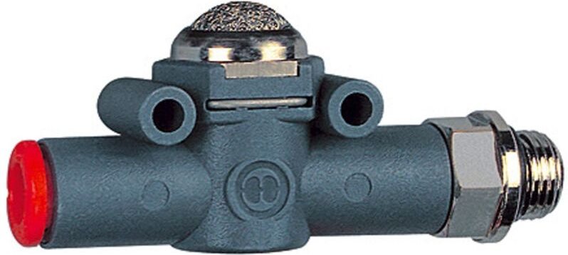 Schnellentlüftungsventil Schalld. G1/8 (Ausg.) - Schl.8 (Eing.) - Riegler