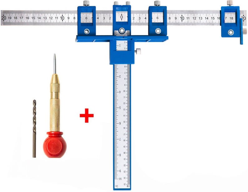 Bohrersucher für Holz, Bohrerführungswerkzeug für Holz für Schrankknöpfe und -griffe, einfache Installation – und gewich...