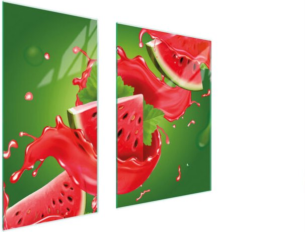 Glasschutzplatte 75x52 Wassermelone