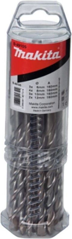 Hm Bohrer-Set V-PLUSNr. 4 3x ø 6 x 160 mm, 4x ø 8 x 160 mm, 3x ø 10 x 160 mm und 2x ø 12 x 160 mm, SDS-plus - Makita