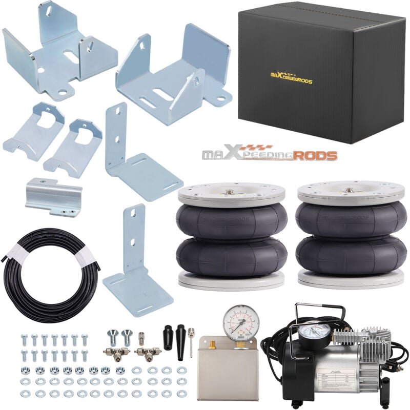 2X Luftfederung + 12V Kompressor Kit for Ford Transit twin rwd 350 rwd 2001-