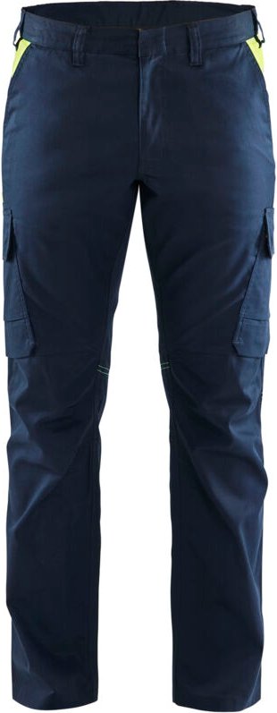 Arbeitshose für die Industrie Stretch 2D 1444 - Marine/Gelb 4XL - FR(58) - SE(C64) - Kurz