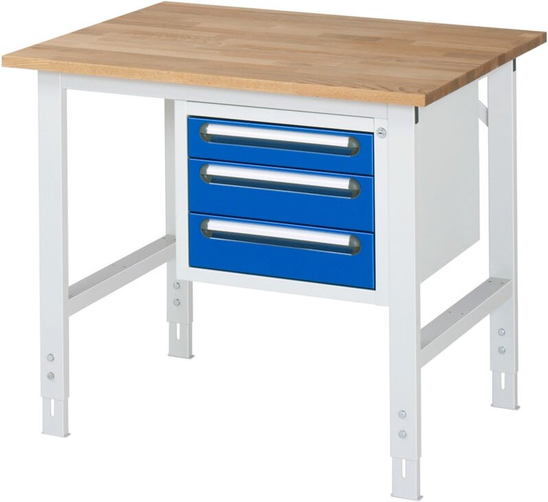 Rau Arbeitstisch Tom höhenverstellbar KM04, B1000xT800xH760-1080mm, B-Platte-25mm