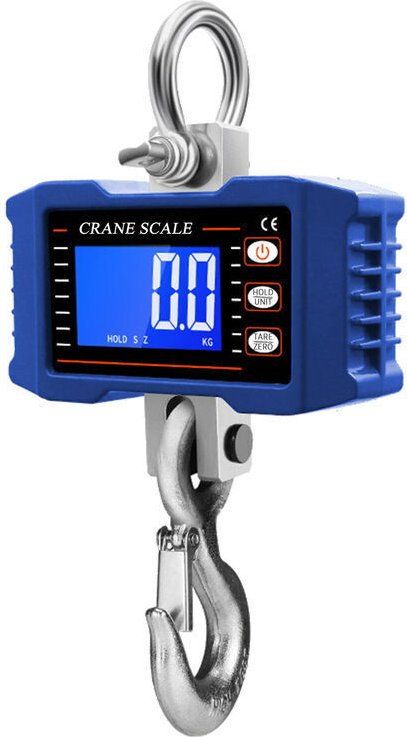 Thumbnail - Digitale Hängewaage mit Fernbedienung, 1000 kg/2204 lbs, robuste tragbare Kranwaage, LCD-Hintergrundbeleuchtung, industr...