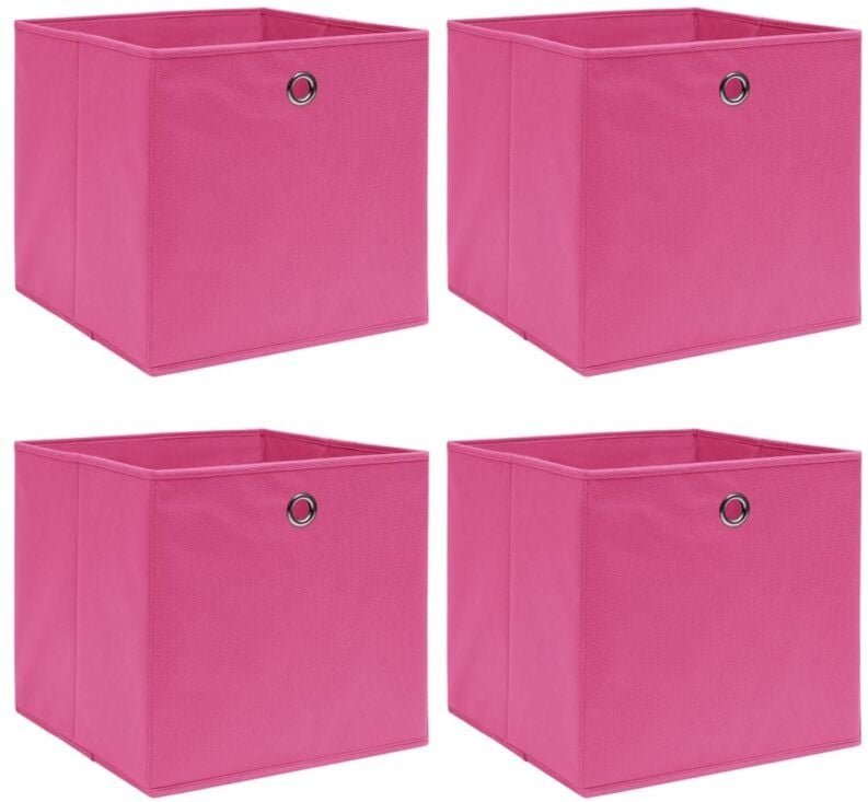 Aufbewahrungsboxen 4 Stk. Rosa 32x32x32 cm Stoff Vidaxl