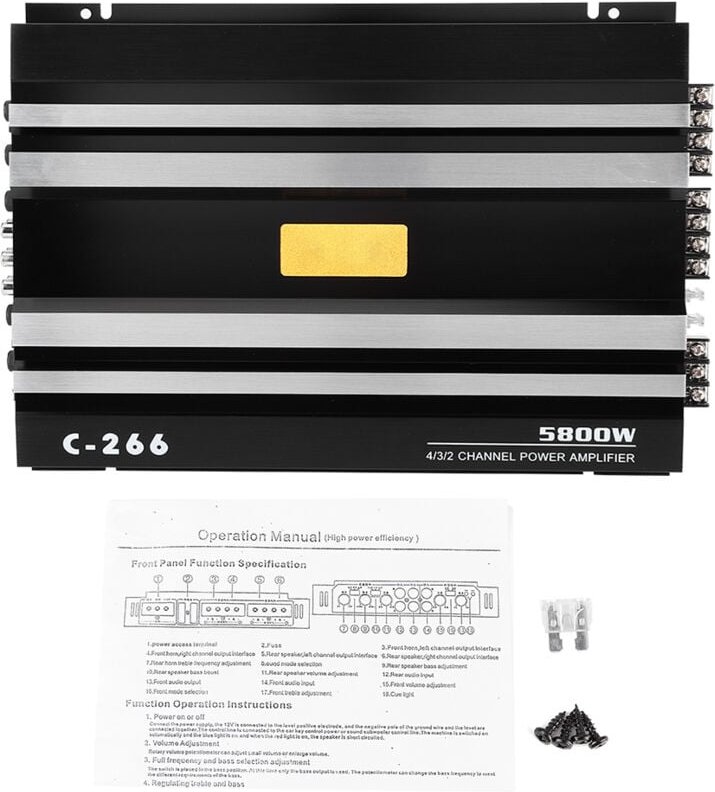 Eosnow - Auto Stereo Audioverstärker Lautsprecher Amp 12V 5800W Universal für lkw