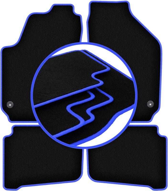CARLUX-BLUE Autofußmatten für: Seat Ibiza III 6L Fließheck (2002-2008)