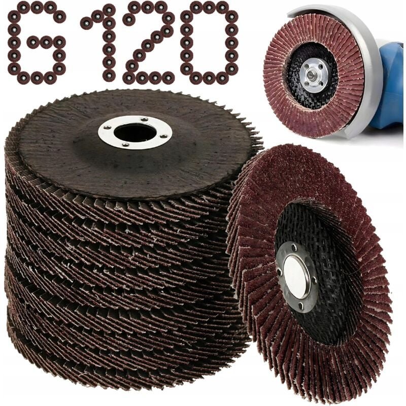 10 Stück Metall Holz Schleifscheibe Lamellen 125 mm P120