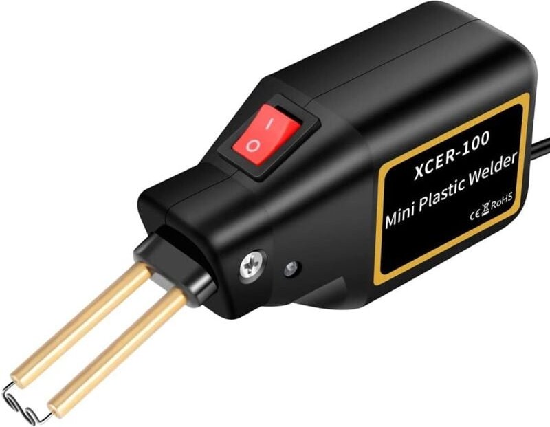 Tragbares Mini-Kunststoffschweißgerät, 100 w, Auto-Stoßstangen-Reparaturset, Autowerkzeug mit 400 Heißschmelzheftgeräten...