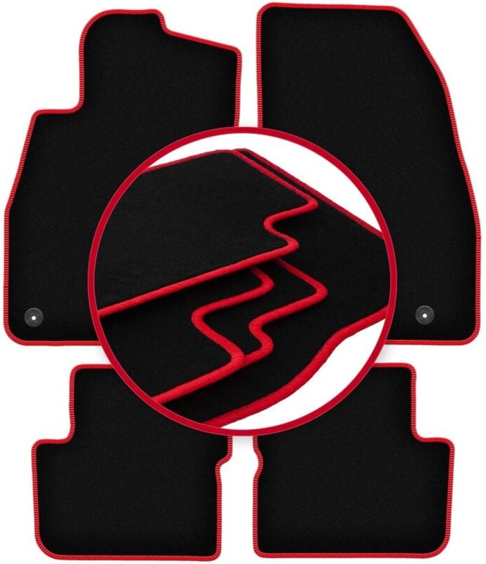 CARLUX-RED Autofußmatten für: Opel Corsa D Fließheck (2006-2015)