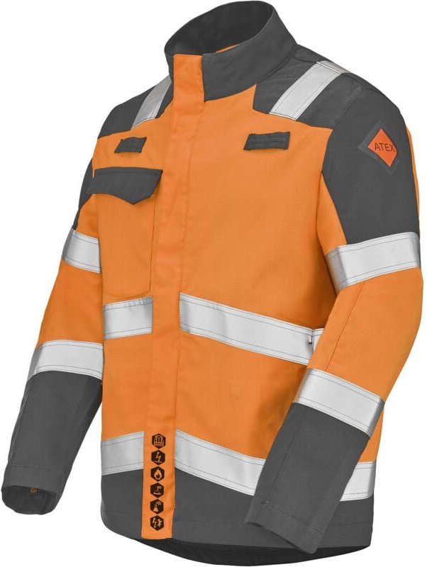 Blouson Abra Orange Fluo/grau Charcoal 2xl
