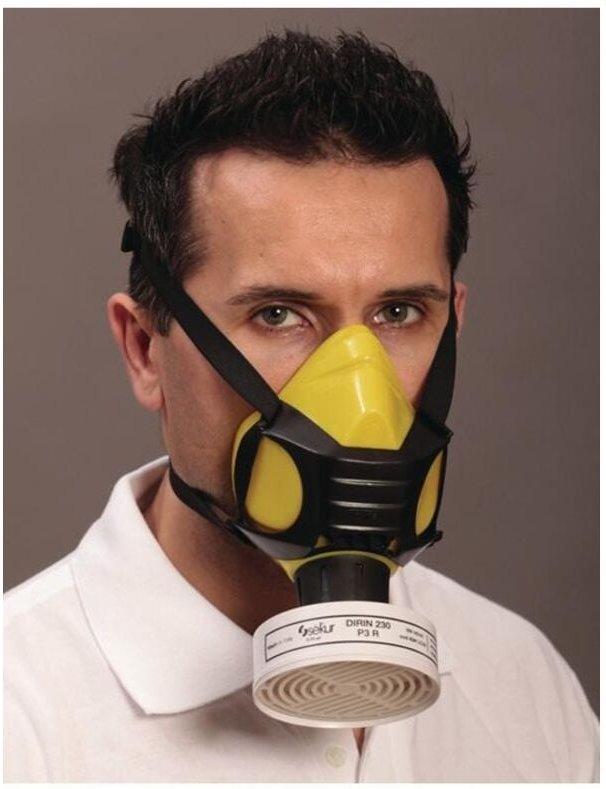 Halbmaske Polimask ALFA/Silikone EN 140 mit Ausatemventil Universalgröße