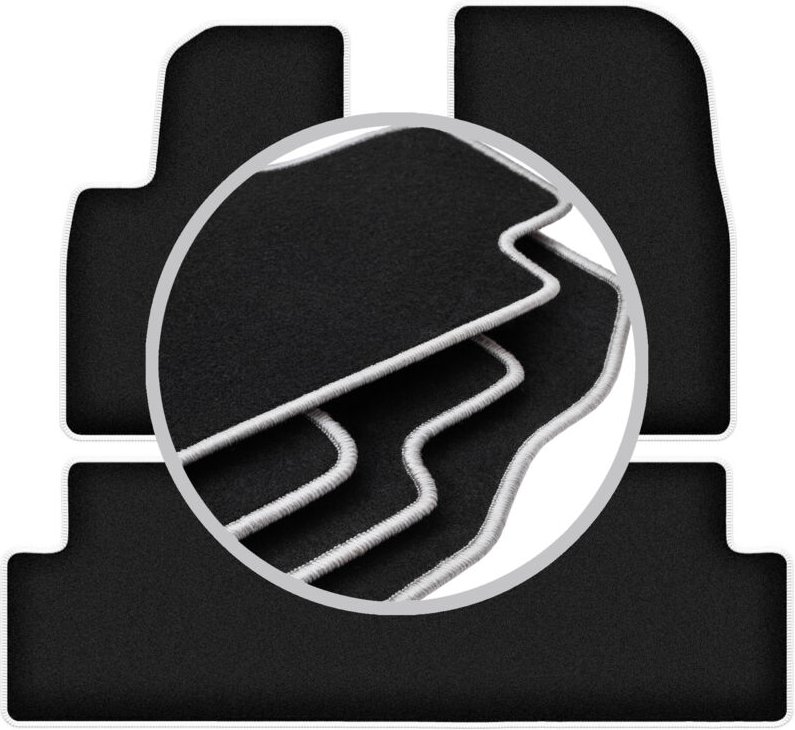 CARLUX-SILVER Autofußmatten für: Tesla Model 3 Limousine (2017-)