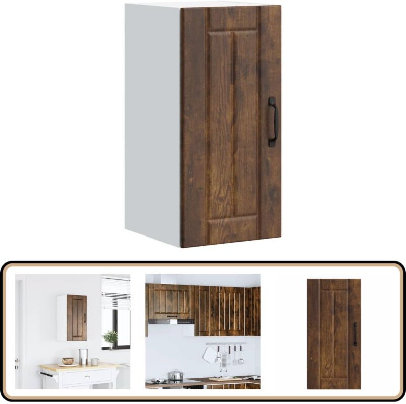 Küchen-Hängeschrank Lucca Räuchereiche Holzwerkstoff - Vidaxl