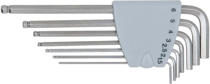 Edelstahl Innen6kant-Winkelstiftschlüssel-Satz, 7-tlg