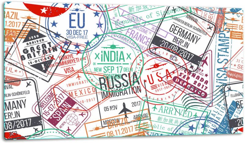 Glasschild SchneideBrett 52x30 Tapete