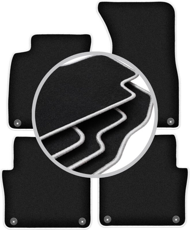CARLUX-SILVER Autofußmatten für: Audi A8 D3 Limousine (2002-2009)