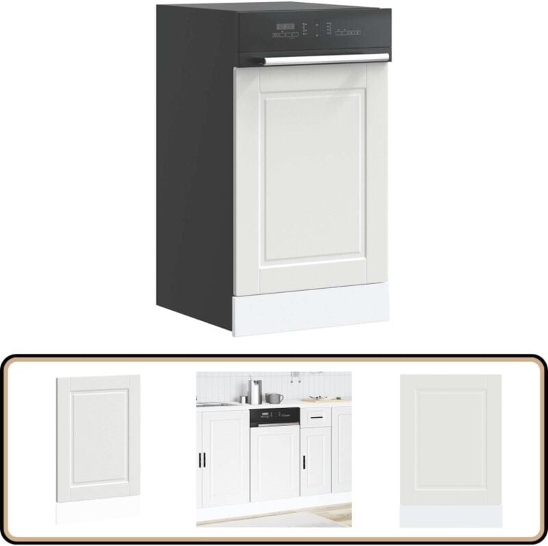 Geschirrspülerblende Porto Weiß 45x1,5x67 cm Holzwerkstoff - Vidaxl