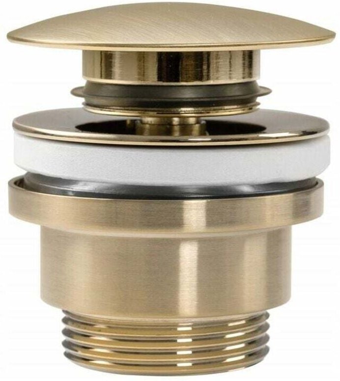 Odipie - Universal Click-Clack Waschbeckenstöpsel mit Goldbürste