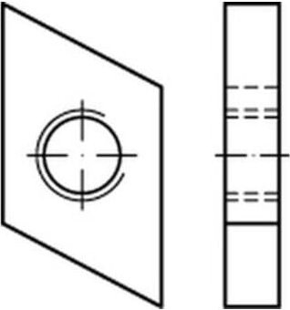 Hammerkopf Gewindeplatte Typ 38/17, M 12 , gal Zn gal Zn S 100 Stk