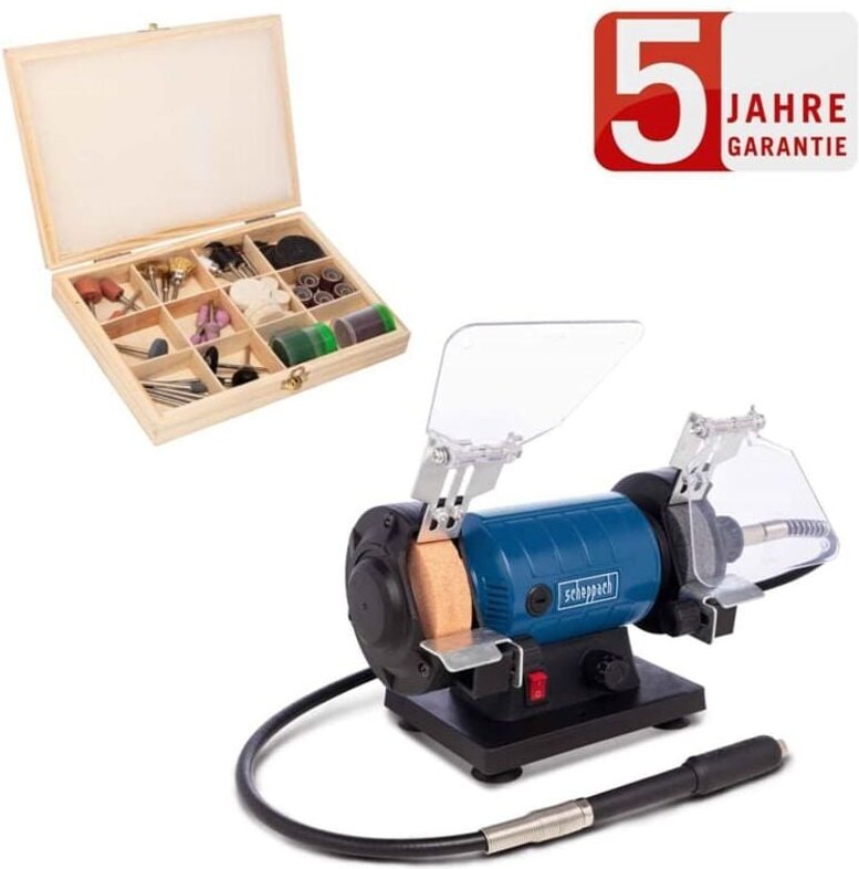 Scheppach - schleif poliermaschine schleifmaschine inklusion zubehörset HG35