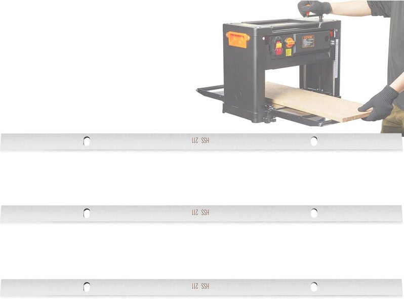 Thumbnail - VEVOR Ersatzhobelmesser HSS Hobelmaschine 33,1x1,65x0,2cm Streifenhobelmesser Geeignet für ca.32 & 33cm Hobel Dickenhobe...
