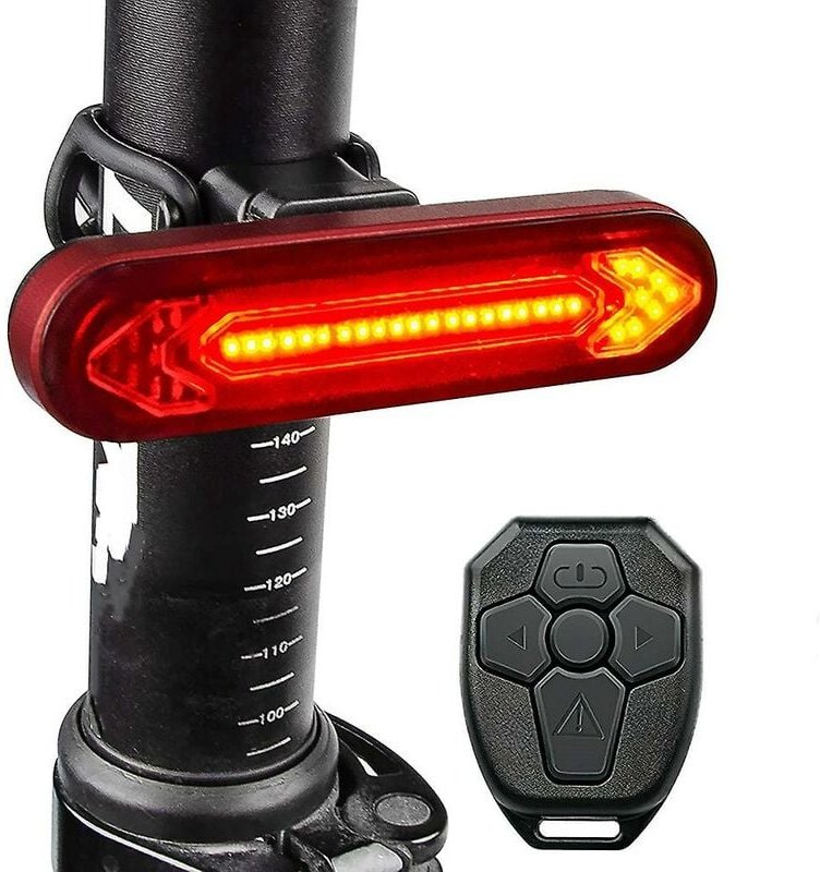 Woosien - Fahrradrücklicht mit Blinker/Fernbedienung, wiederaufladbares LED-Fahrradrücklicht, sicheres Radfahren
