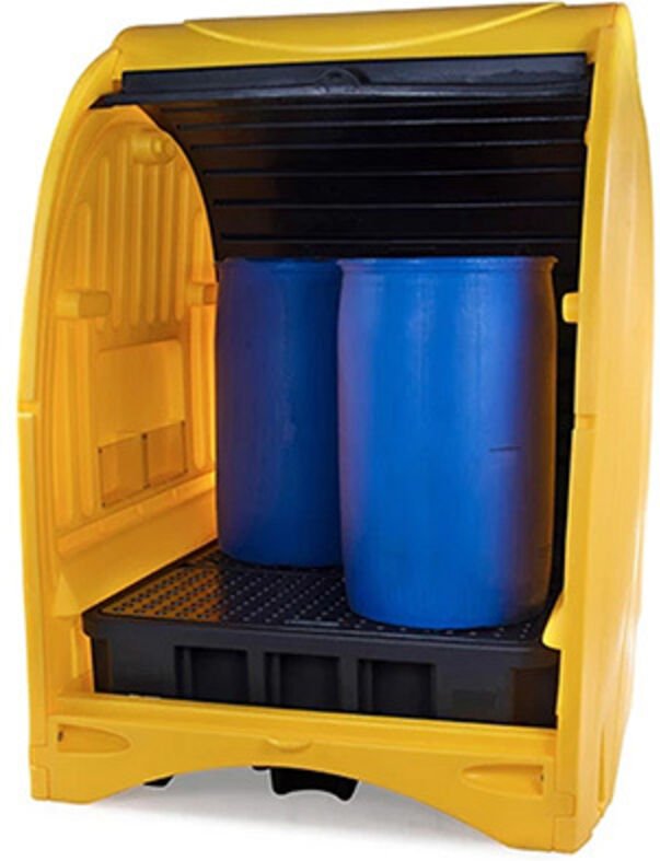 Auffangwanne für 4 Fässer - Inhalt 250 Liter - SJC4-YE-BK-B-F